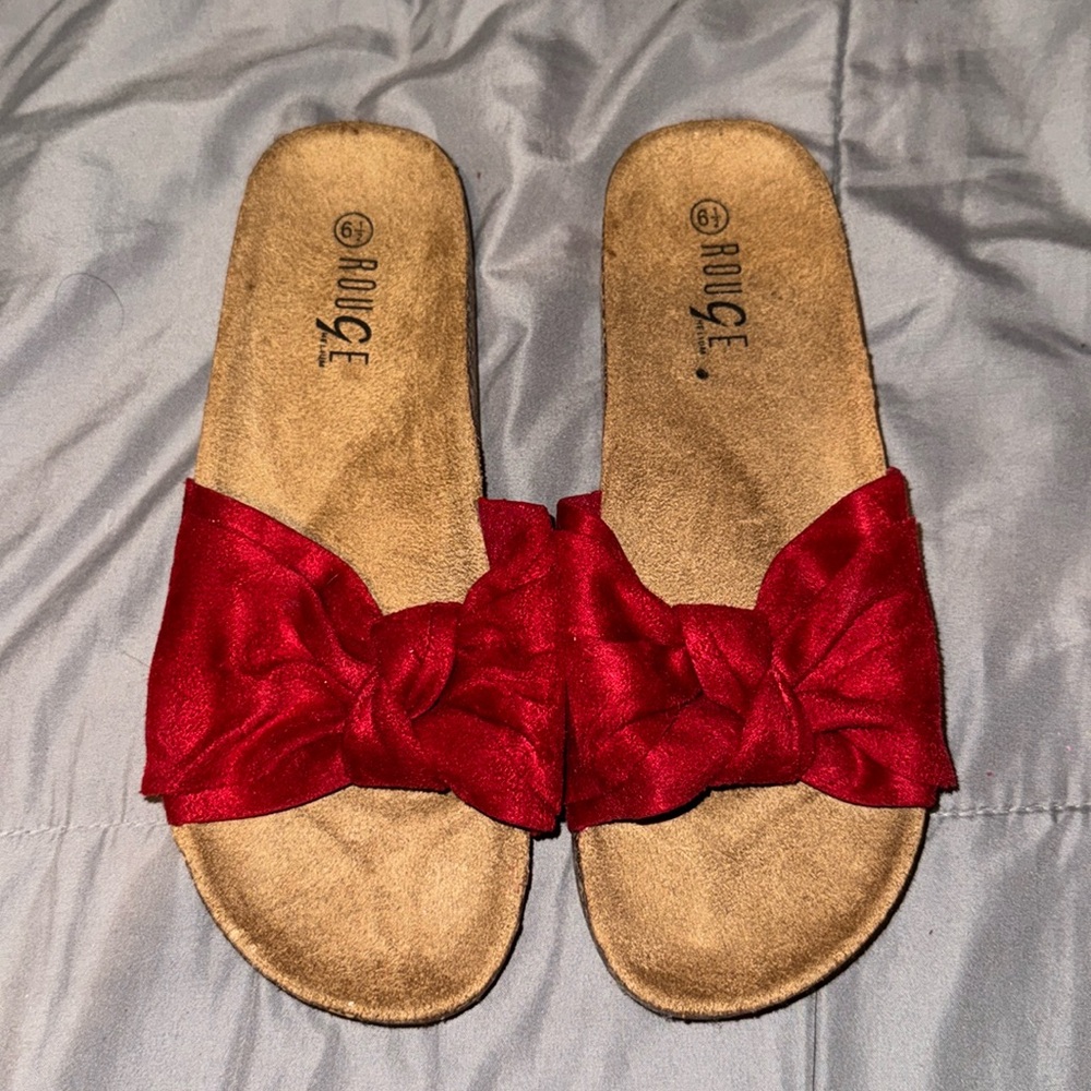 Red Bow Sandals